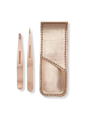 Rose Gold Tweezer Set with Matching Pouch